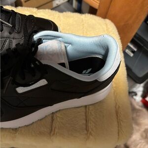 Reebok Black and Light Blue Athletic Shoes